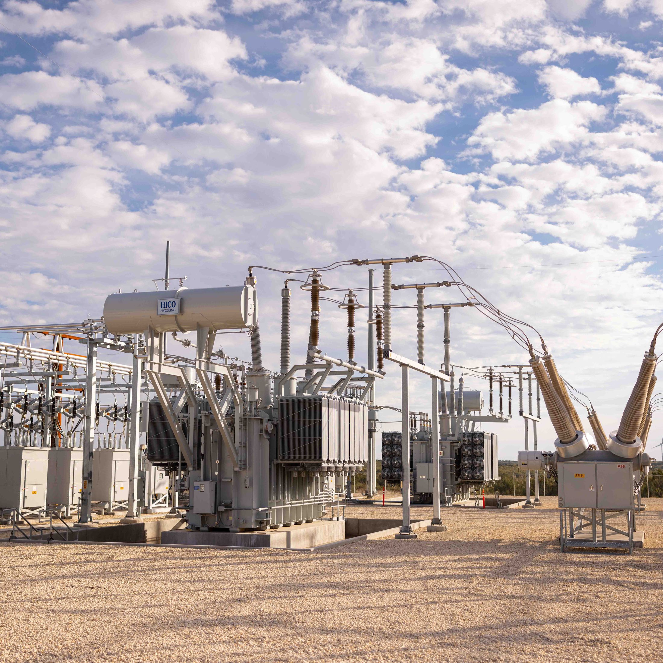 Electrical substation at Intersect Power's Lumina project site